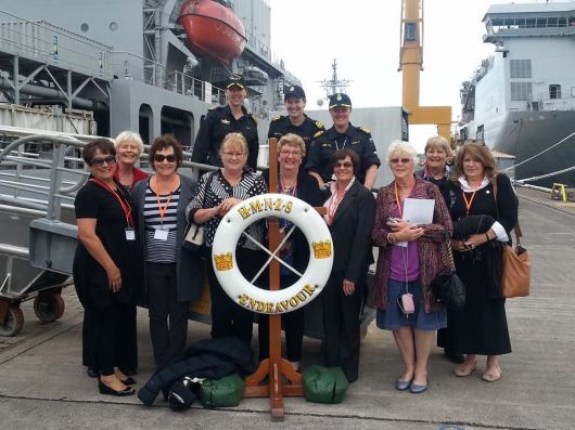 Luncheon on HMNZS Endeavour - November 2014  (I'm in the back row, far right)