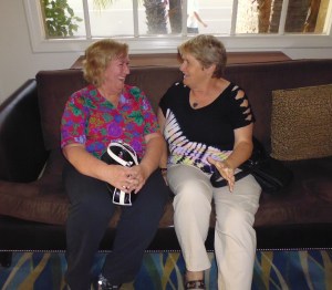Meeting with longtime editor TWRP's Maggie Johnson in San Diego - May 2014 (I'm on the right)