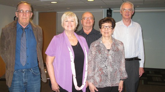 L-R Fred Thursfield, Catherine Astolfo, Rick Blechta, Joanne Guidoccio, Scott Stockdale